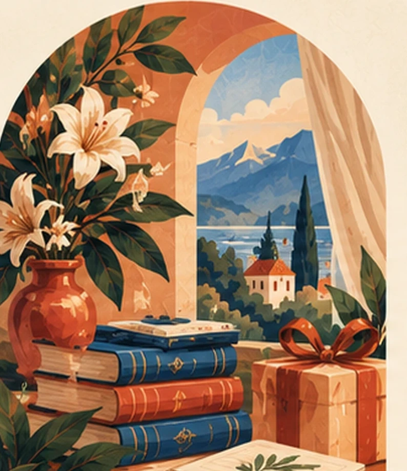 Illustration artistique de l’univers Librairie & Cadeaux